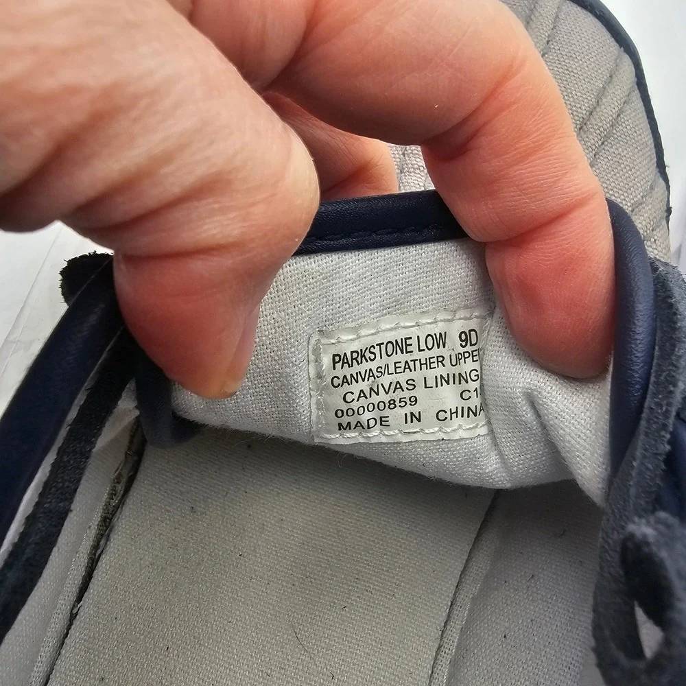 Polo Ralph Lauren Parkstone Boat Shoes 9D Navy Grey Preppy Nautical‎ Ivy Style